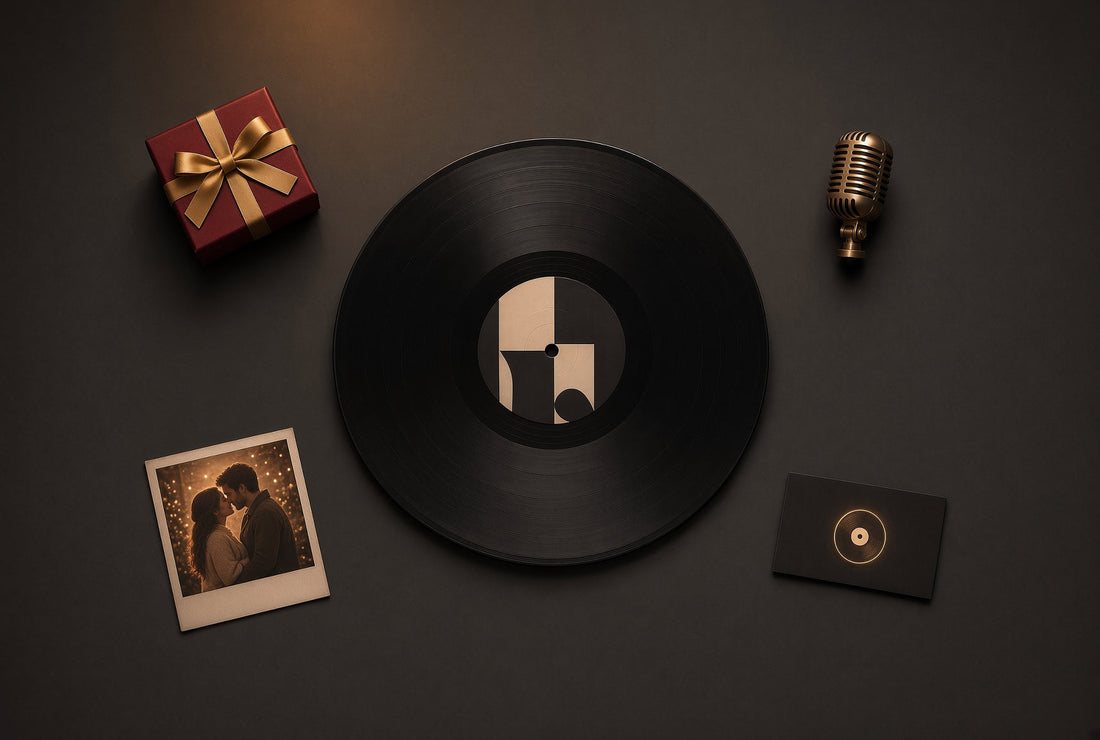 Custom vinyl record with personalized sleeve pressed by Heavy Grooves Records