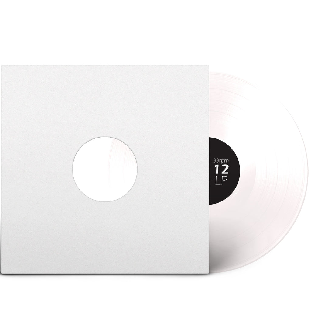 Custom vinyl record pressing – 12 inch clear vinyl in disco sleeve