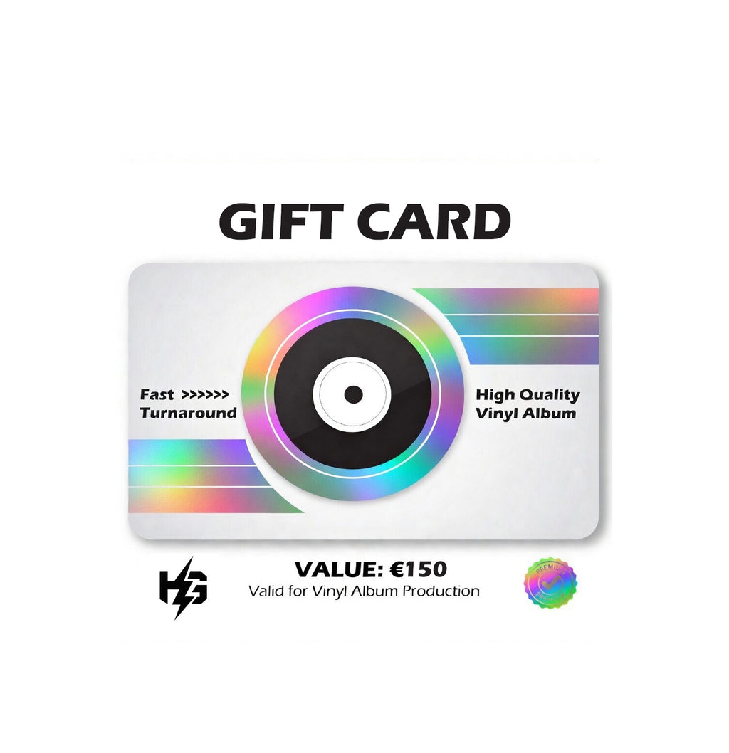 Custom vinyl record gift card – the perfect gift for music lovers and vinyl enthusiasts 150 euros

